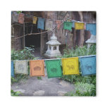 PEACE PRAYER FLAGS AT TEMPLE FRIDGE MAGNET