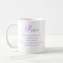 Peace Quote Coffee Mug