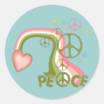 Peace Rainbow Round Sticker