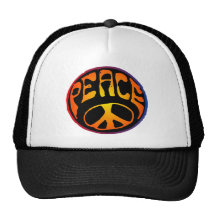 Peace - Red Orange Mesh Hats