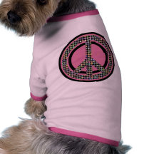 PEACE SEQUINED PINK DOG CLOTHING