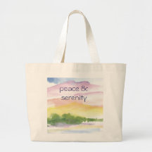 peace &  serenity canvas bags