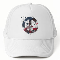 Peace Sign American Stars & Stripes Flag