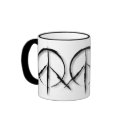 Peace Sign Brushed-1 mugs