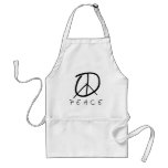 Peace Sign: Bud Hand Script aprons