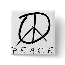 Peace Sign: Bud Hand Script Pins