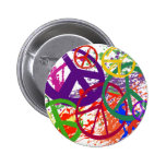 PEACE SIGN COLLAGE BUTTONS