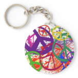 PEACE SIGN COLLAGE keychains