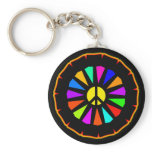 PEACE SIGN COLOR WHEEL keychains