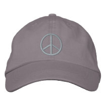 Peace Sign Embroidered Baseball Cap