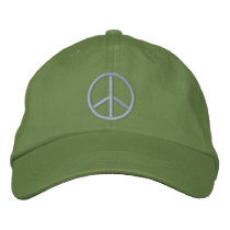 Peace Sign Embroidered Hats