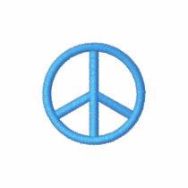 Peace Sign Embroidered Polo Shirt