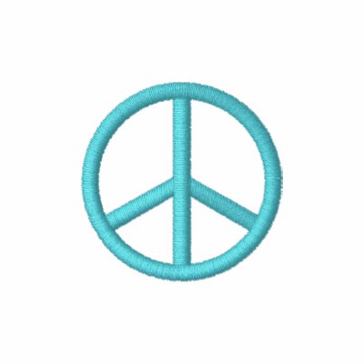 Peace Sign Embroidered Polo Shirt Peace Sign Embroidered Polo Shirt