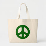 Peace Sign Green Tote Bags