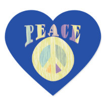 Peace Sign Heart Sticker