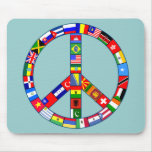 Peace Sign Made of Flags Products mousepads