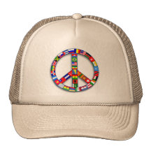 Peace Sign Made of Flags T-shirts, Mugs, Gifts Mesh Hats