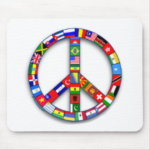 Peace Sign Made of Flags T-shirts, Mugs, Gifts Mousemat