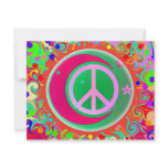 Peace Sign, Moon, Stars & Everything invitations