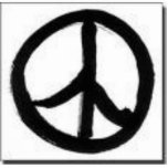 PEACe sign ornament photo sculptures