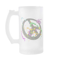 PEACE SIGN PAINT SPLATTER COFFEE MUG