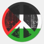 Peace sign Palestine Round Stickers