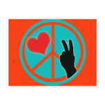 Peace Sign Peace and Love postcards
