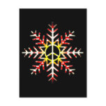 PEACE SIGN SNOWFLAKE postcards