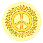 PEACE SIGN SUN STICKER