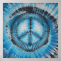 Peace Sign Swirl Tie Dye posters