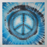 Peace Sign Swirl Tie Dye posters