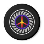 PEACE SIGN WHEEL magnets