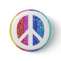 Peace Sign White buttons