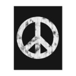 Peace Sign White Distressed postcards