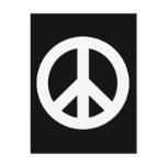Peace Sign White postcards