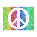 Peace Sign White postcards