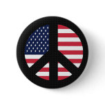 Peace Sign With American Flag buttons
