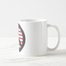 Peace Sign With American Flag Mug