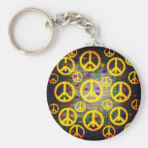 Peace Signs and Hearts Key Chains