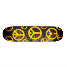 Peace Signs and Hearts Skate Board