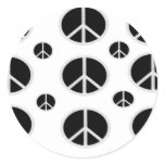 PEACE SIGNS BLACK ON WHITE stickers