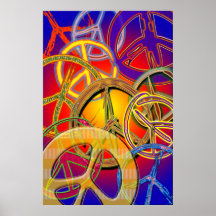 PEACE SIGNS COLLAGE POSTER PRINT