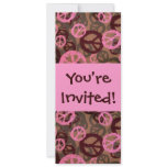 Peace Signs Invitation-Pink/Brown