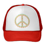 PEACE SIGNS PEACE SIGN MESH HATS