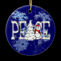 Peace Snowman Ornament ornaments