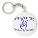 Peace Spread It Around keychains