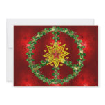 Peace Star Christmas invitations