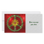 Peace Star Christmas photo cards