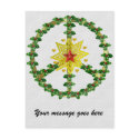 Peace Star Christmas postcards