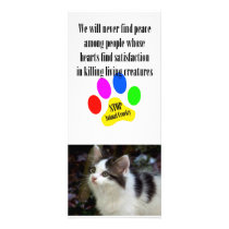 Peace STOP ANIMAL CRUELTY 4x9 Rack Cards